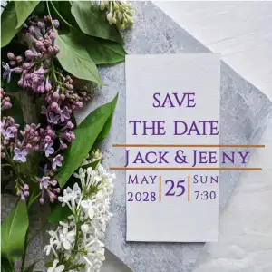 Weeding card - purple